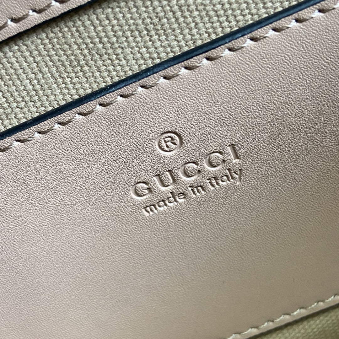Gucci 772794 GG Super Mini Shoulder Bag Rose beige