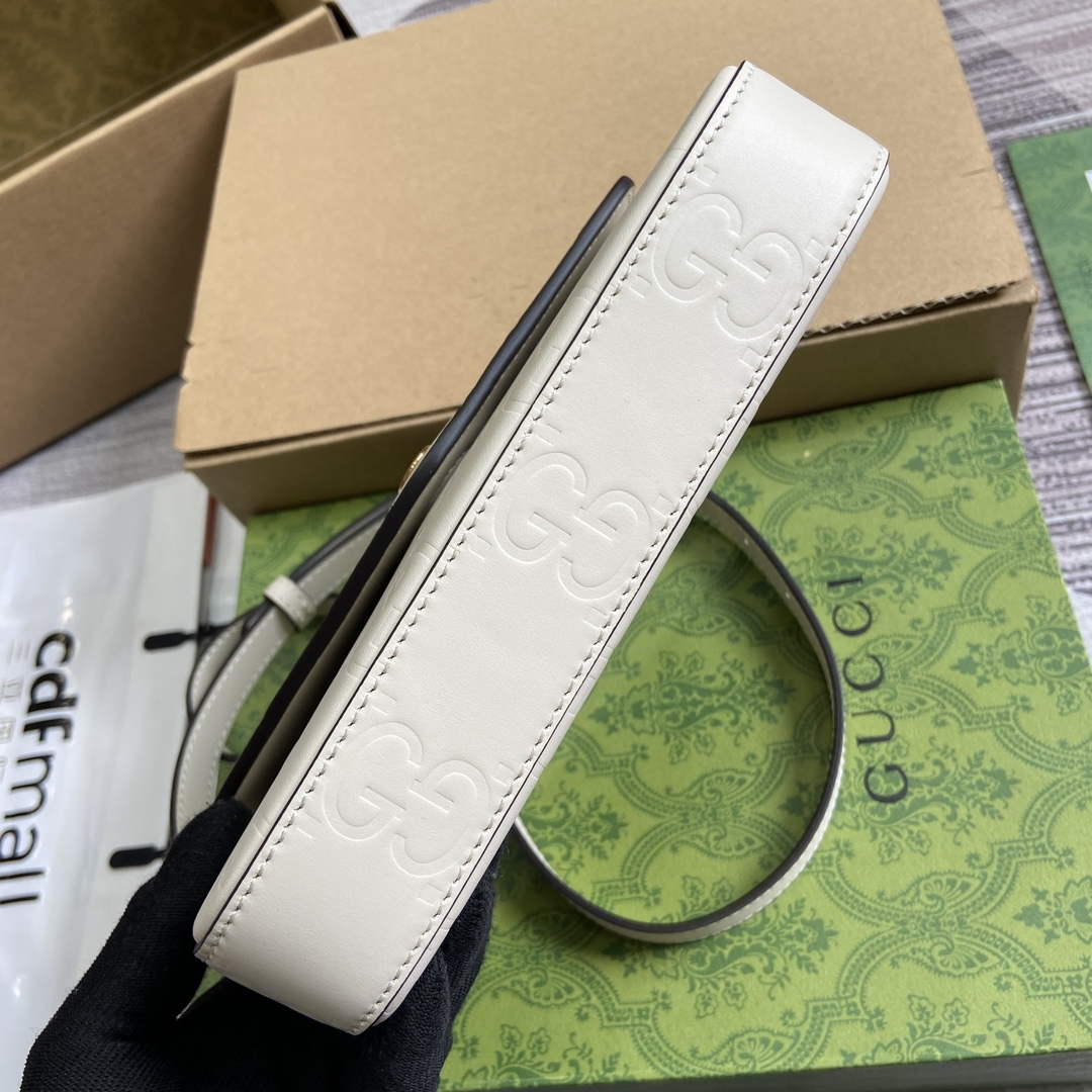 Gucci 772794 GG Super Mini Shoulder Bag White - Default Title - View 5