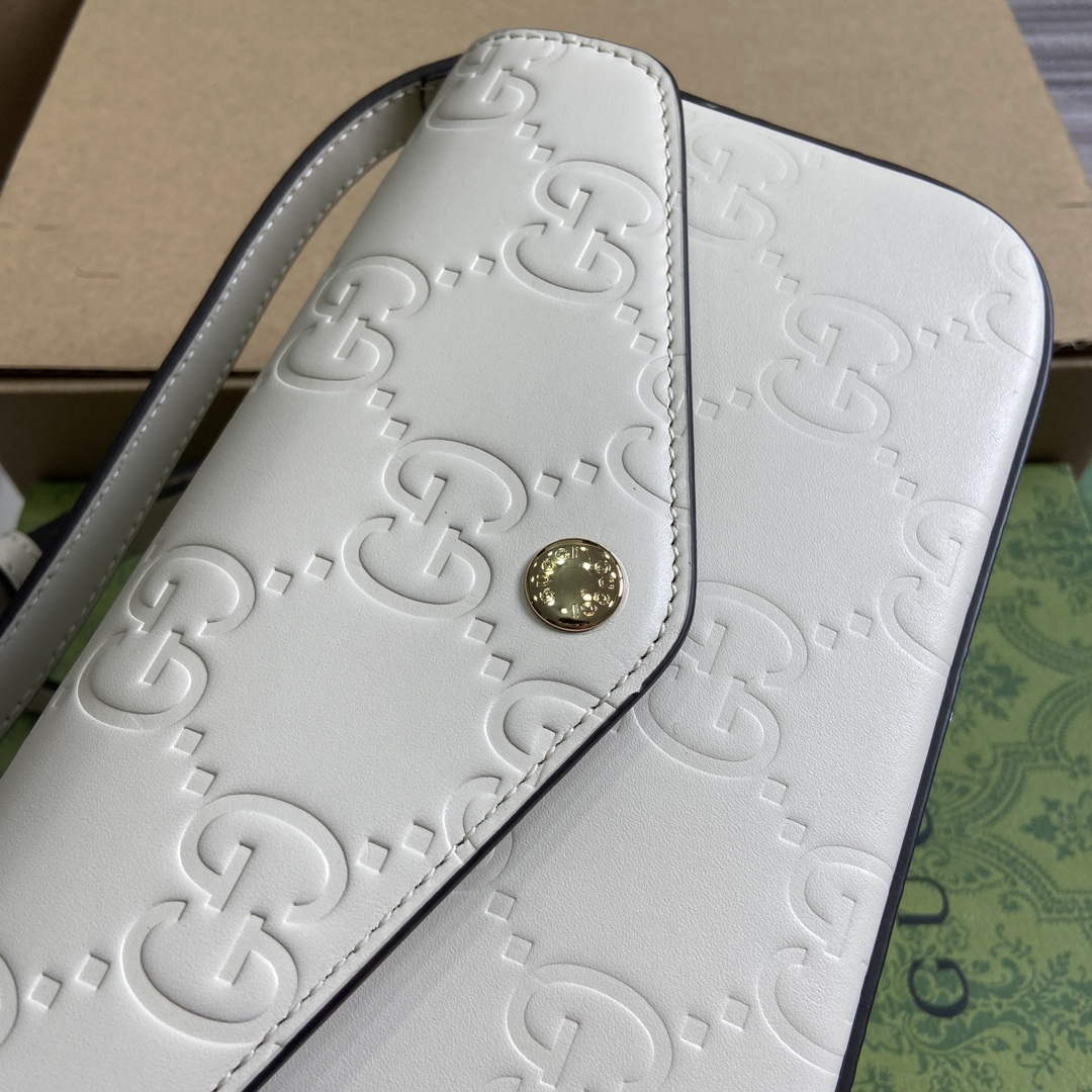 Gucci 772794 GG Super Mini Shoulder Bag White - Default Title - View 6