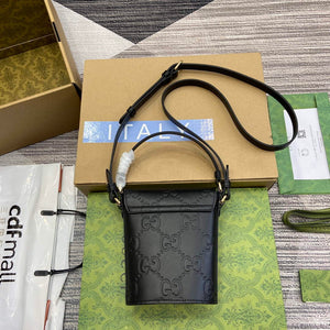 Gucci 772795 GG Super Mini Bucket Bag Black - Default Title - View 2