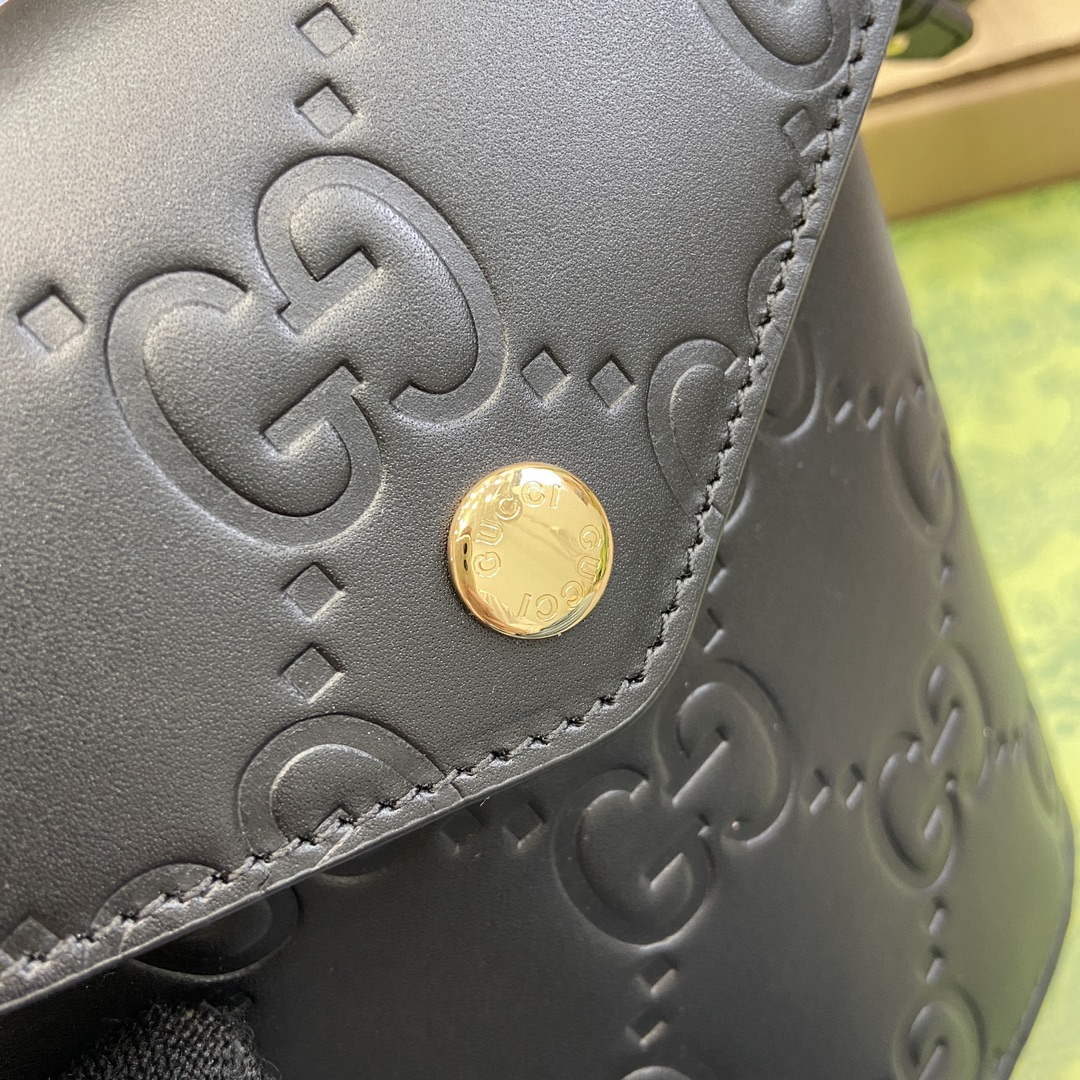 Gucci 772795 GG Super Mini Bucket Bag Black - Default Title - View 6