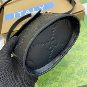 Gucci 772795 GG Super Mini Bucket Bag Black - Default Title - View 7