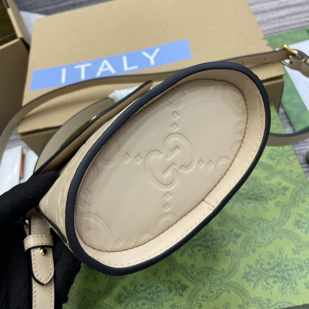 Gucci 772795 GG Super Mini Bucket Bag Light Beige - Default Title - View 7