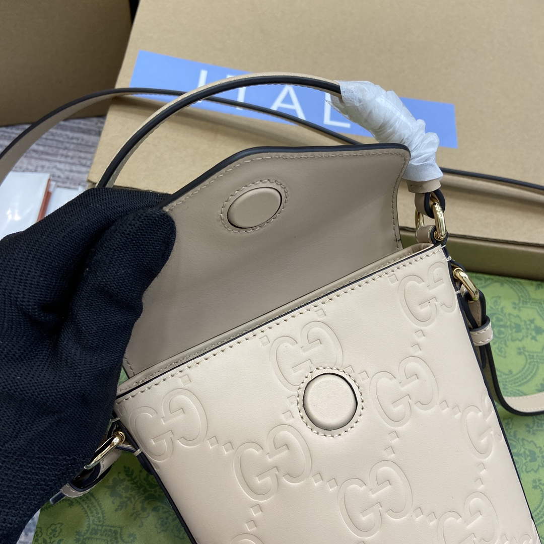 Gucci 772795 GG Super Mini Bucket Bag Light Beige - Default Title - View 8