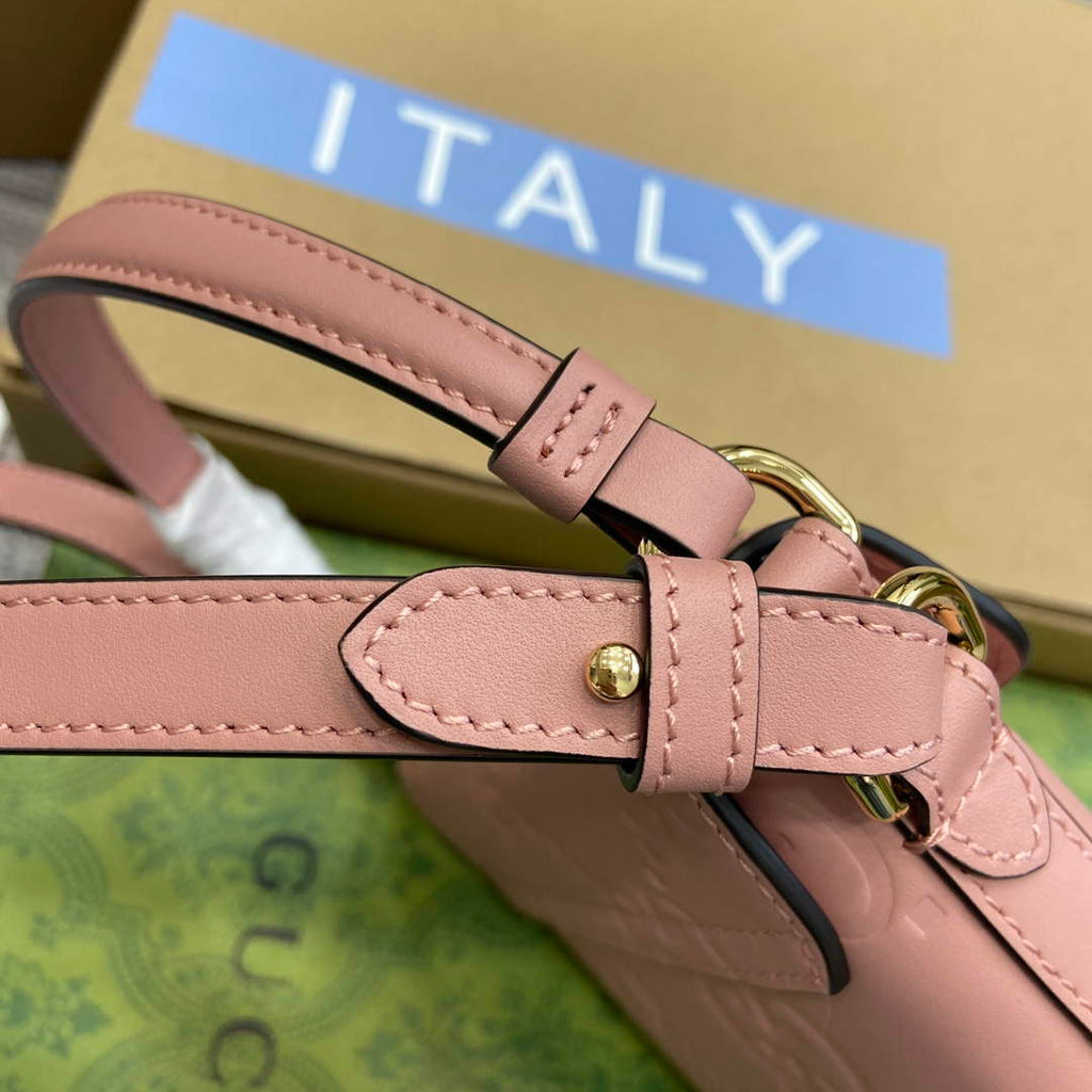 Gucci 772795 GG Super Mini Bucket Bag Light Pink