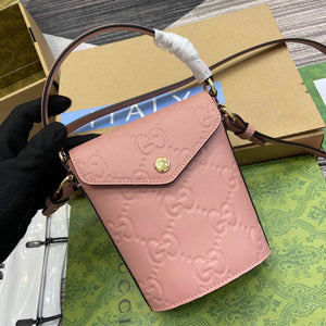 Gucci 772795 GG Super Mini Bucket Bag Light Pink - Default Title - View 5