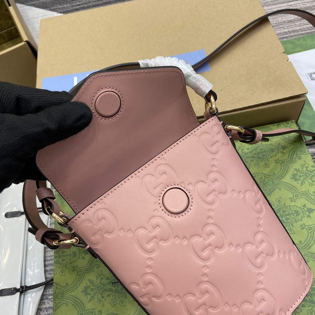 Gucci 772795 GG Super Mini Bucket Bag Light Pink - Default Title - View 8