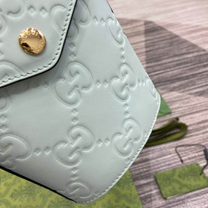 Gucci 772795 GG Super Mini Bucket Bag Pale Green - Default Title - View 6