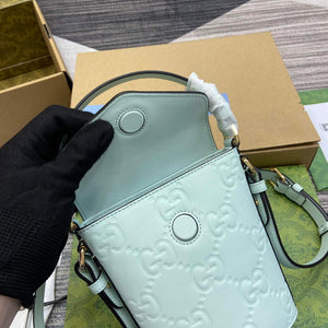 Gucci 772795 GG Super Mini Bucket Bag Pale Green - Default Title - View 8