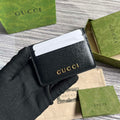 Gucci 773428 Card Case With Gucci Script Black - Default Title - View 1