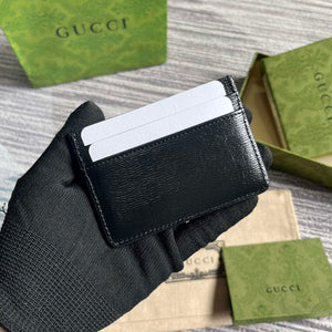 Gucci 773428 Card Case With Gucci Script Black - Default Title - View 2