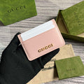 Gucci 773428 Card Case With Gucci Script Light pink