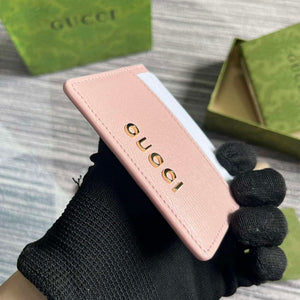 Gucci 773428 Card Case With Gucci Script Light pink - Default Title - View 4
