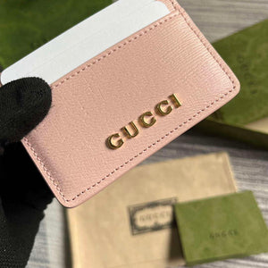 Gucci 773428 Card Case With Gucci Script Light pink - Default Title - View 6