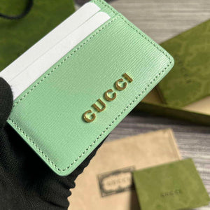 Gucci 773428 Card Case With Gucci Script Pale green - Default Title - View 6