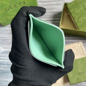 Gucci 773428 Card Case With Gucci Script Pale green - Default Title - View 8