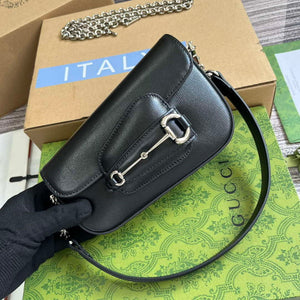 Gucci 774209 Gucci Horsebit 1955 Mini Shoulder Bag Black - Default Title - View 4