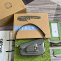 Gucci 774209 Gucci Horsebit 1955 Mini Shoulder Bag Grey - Default Title - View 1