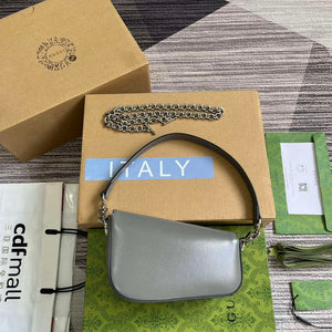 Gucci 774209 Gucci Horsebit 1955 Mini Shoulder Bag Grey - Default Title - View 2