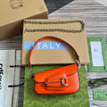 Gucci 774209 Gucci Horsebit 1955 Mini Shoulder Bag Orange - Default Title - View 1