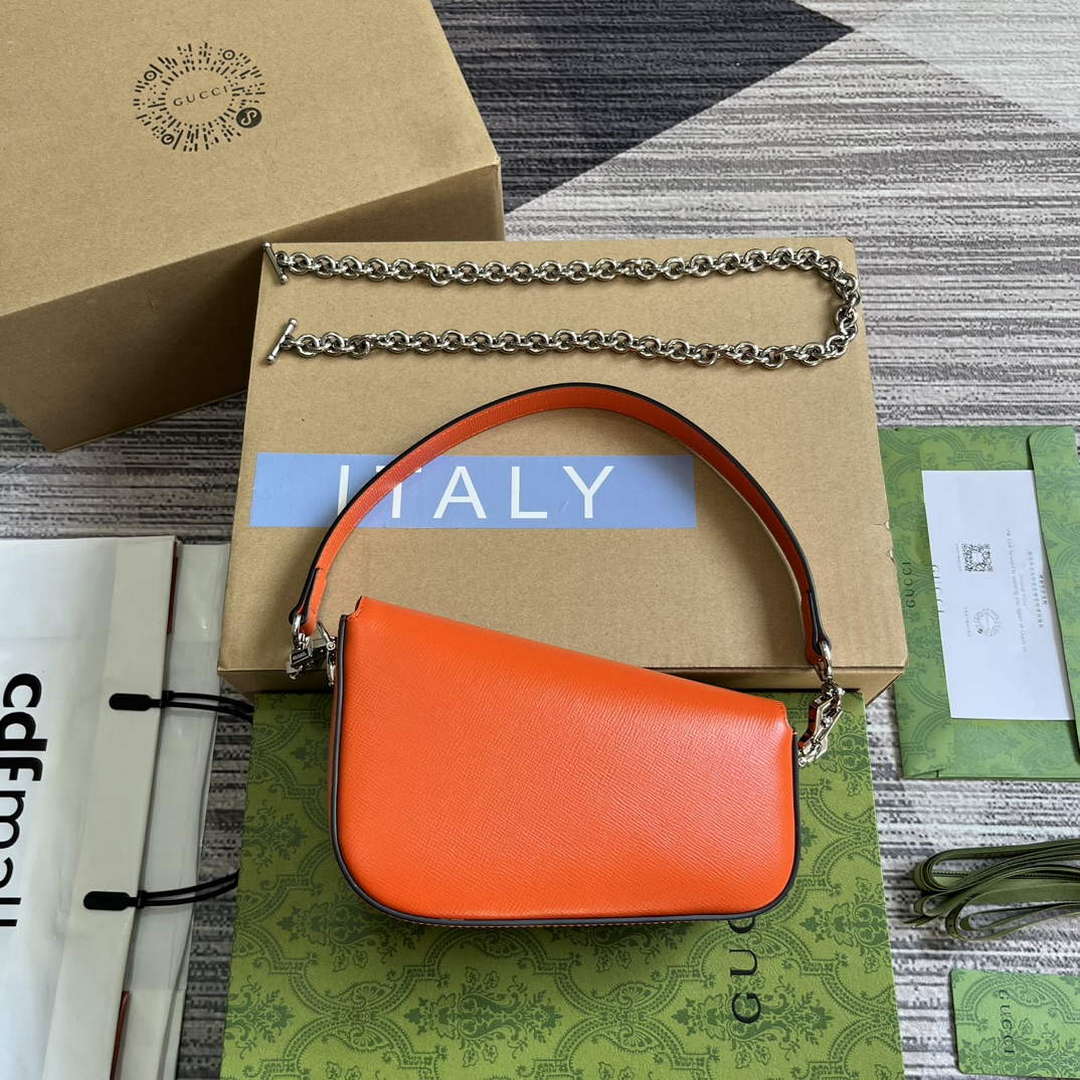 Gucci 774209 Gucci Horsebit 1955 Mini Shoulder Bag Orange