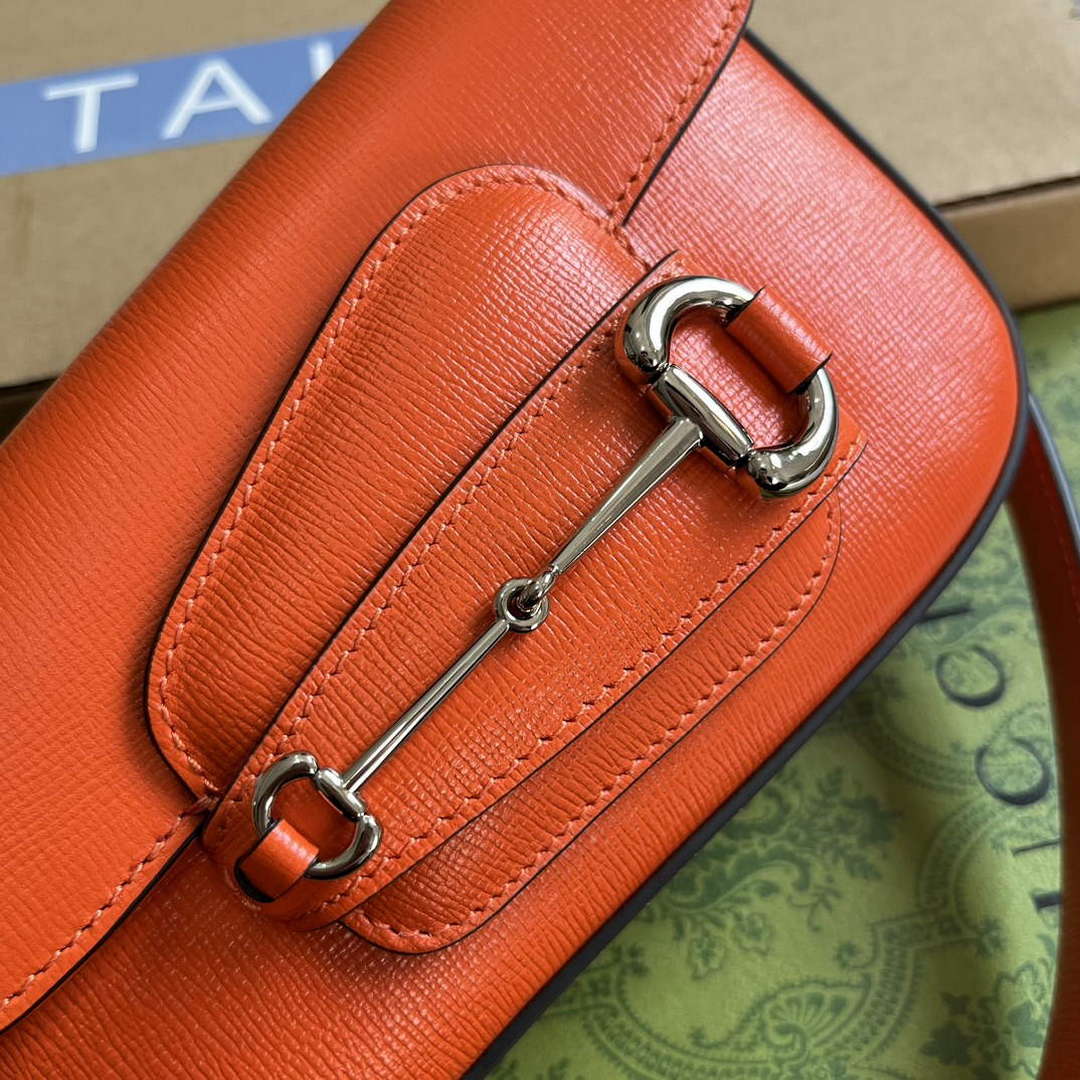 Gucci 774209 Gucci Horsebit 1955 Mini Shoulder Bag Orange - Default Title - View 5