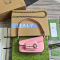 Gucci 774209 Gucci Horsebit 1955 Mini Shoulder Bag Pink - Default Title - View 1