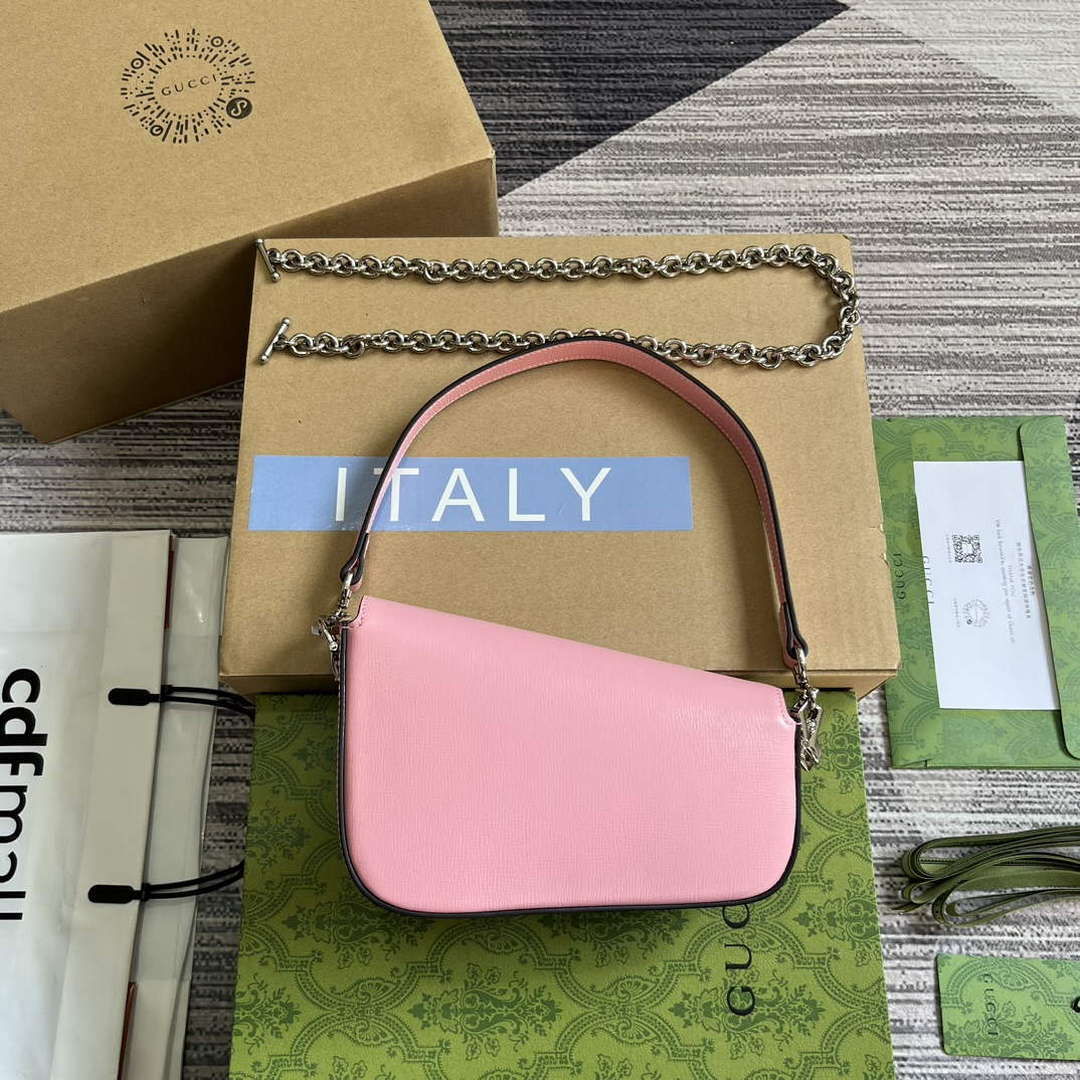Gucci 774209 Gucci Horsebit 1955 Mini Shoulder Bag Pink - Default Title - View 2
