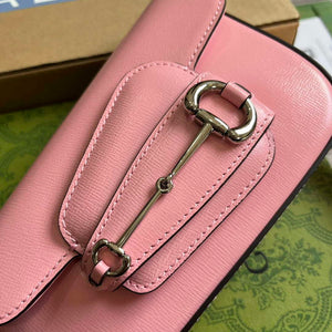 Gucci 774209 Gucci Horsebit 1955 Mini Shoulder Bag Pink - Default Title - View 5