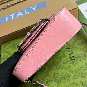Gucci 774209 Gucci Horsebit 1955 Mini Shoulder Bag Pink - Default Title - View 6