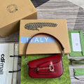 Gucci 774209 Gucci Horsebit 1955 Mini Shoulder Bag Red - Default Title - View 1