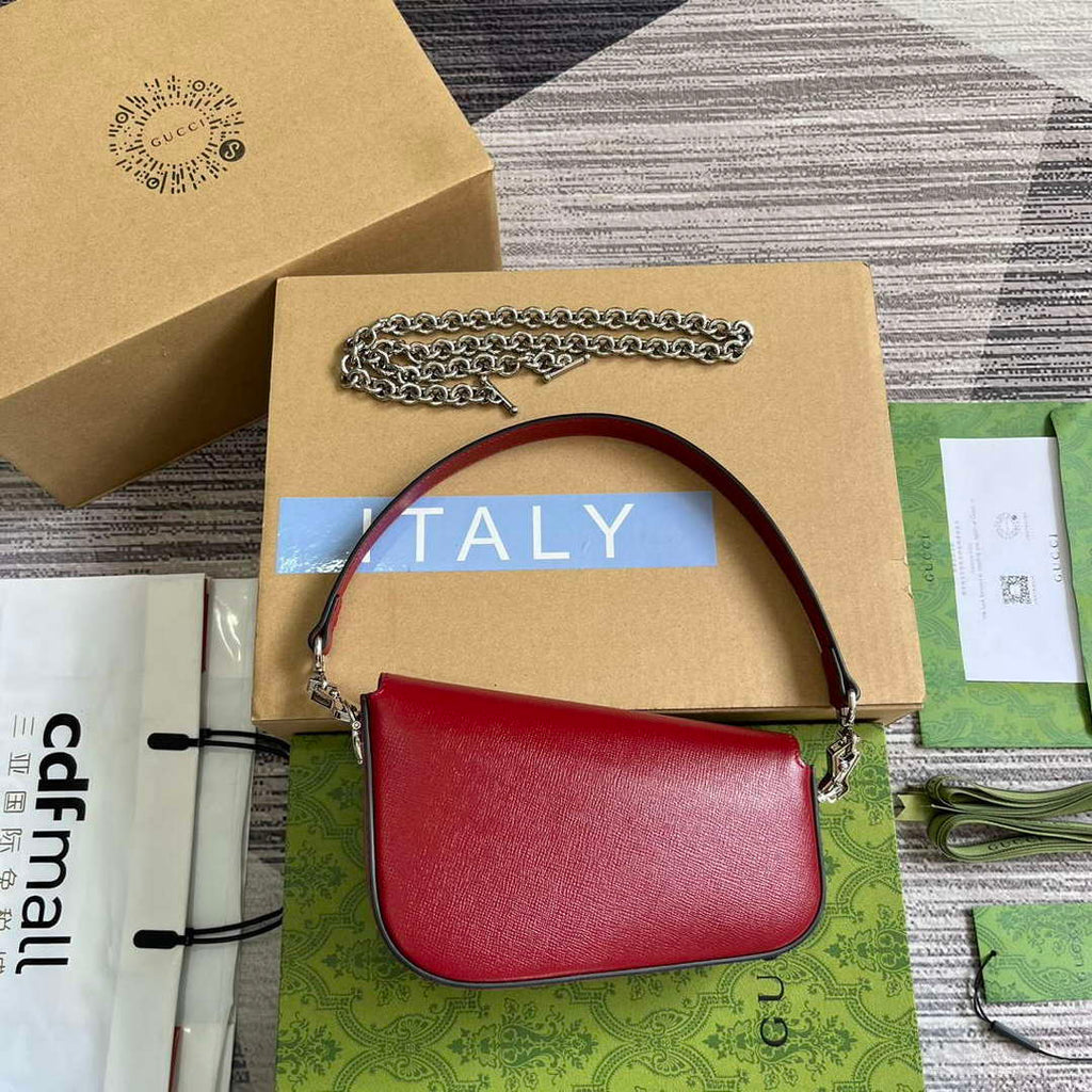 Gucci 774209 Gucci Horsebit 1955 Mini Shoulder Bag Red
