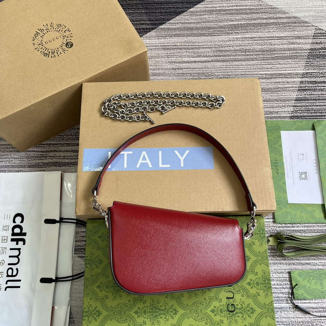 Gucci 774209 Gucci Horsebit 1955 Mini Shoulder Bag Red