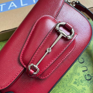 Gucci 774209 Gucci Horsebit 1955 Mini Shoulder Bag Red - Default Title - View 5