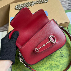 Gucci 774209 Gucci Horsebit 1955 Mini Shoulder Bag Red - Default Title - View 8