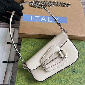 Gucci 774209 Gucci Horsebit 1955 Mini Shoulder Bag White - Default Title - View 4