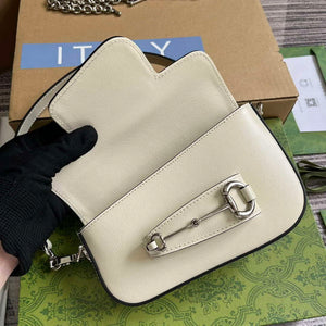 Gucci 774209 Gucci Horsebit 1955 Mini Shoulder Bag White - Default Title - View 8