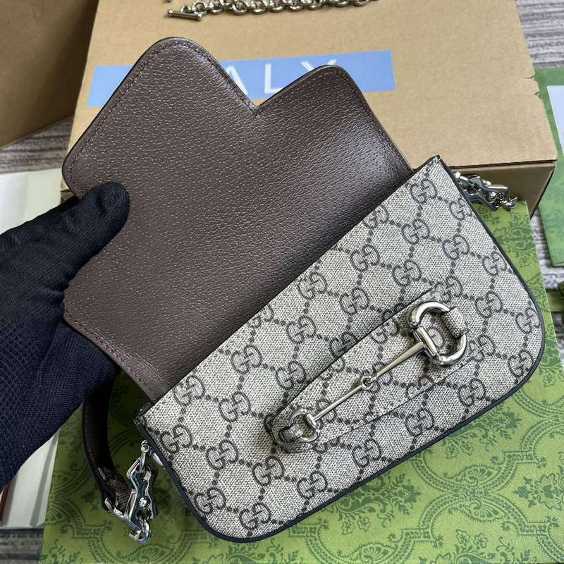 Gucci 774209 Gucci Horsebit 1955 Mini Shoulder Bag - Default Title - View 8