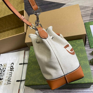 Gucci 777166 Mini Shoulder Bag With Gucci Print Beige - Default Title - View 3
