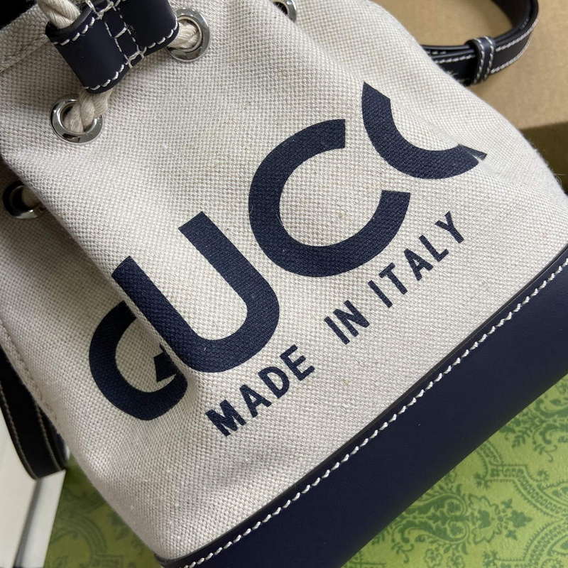 Gucci 777166 Mini Shoulder Bag With Gucci Print Blue
