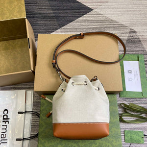 Gucci 777166 Shoulder Bag With Gucci Print Light brown leather trim - Default Title - View 2