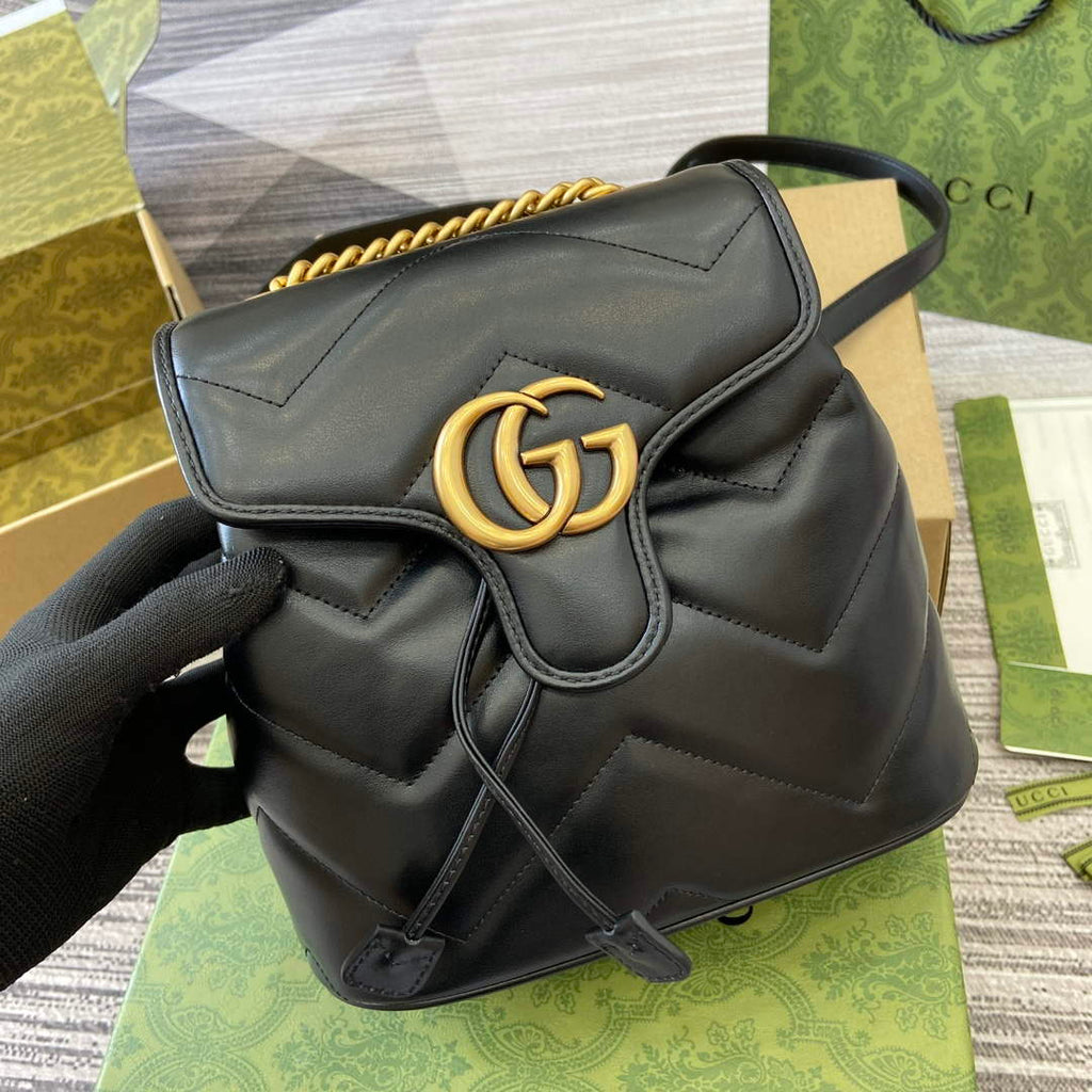 Gucci 777253 GG Marmont Mini Backpack Black