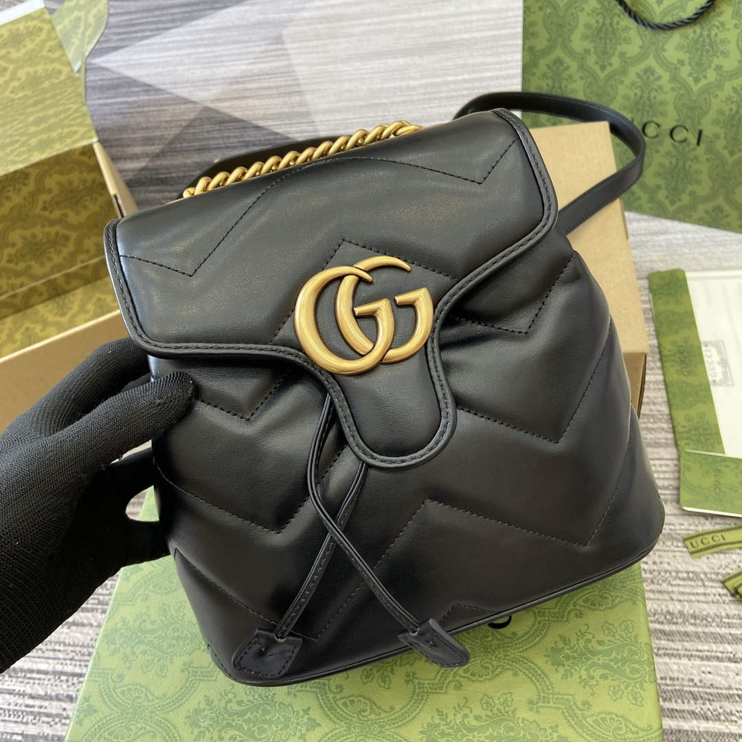 Gucci 777253 GG Marmont Mini Backpack Black - Default Title - View 4