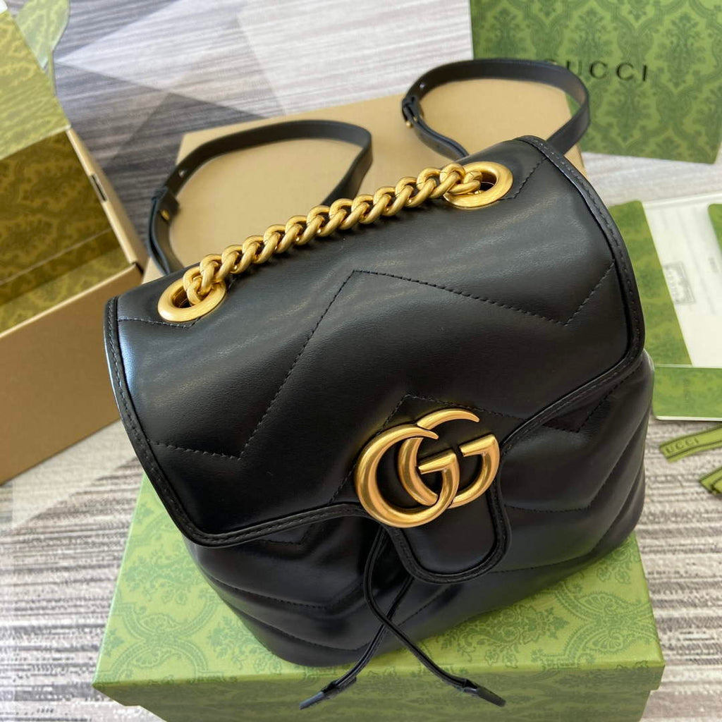 Gucci 777253 GG Marmont Mini Backpack Black