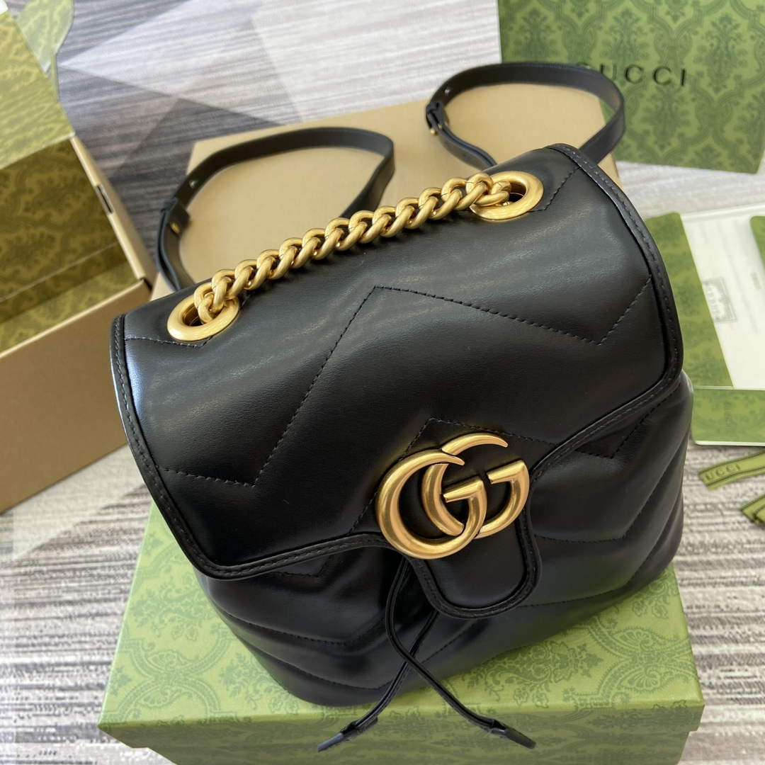 Gucci 777253 GG Marmont Mini Backpack Black - Default Title - View 5
