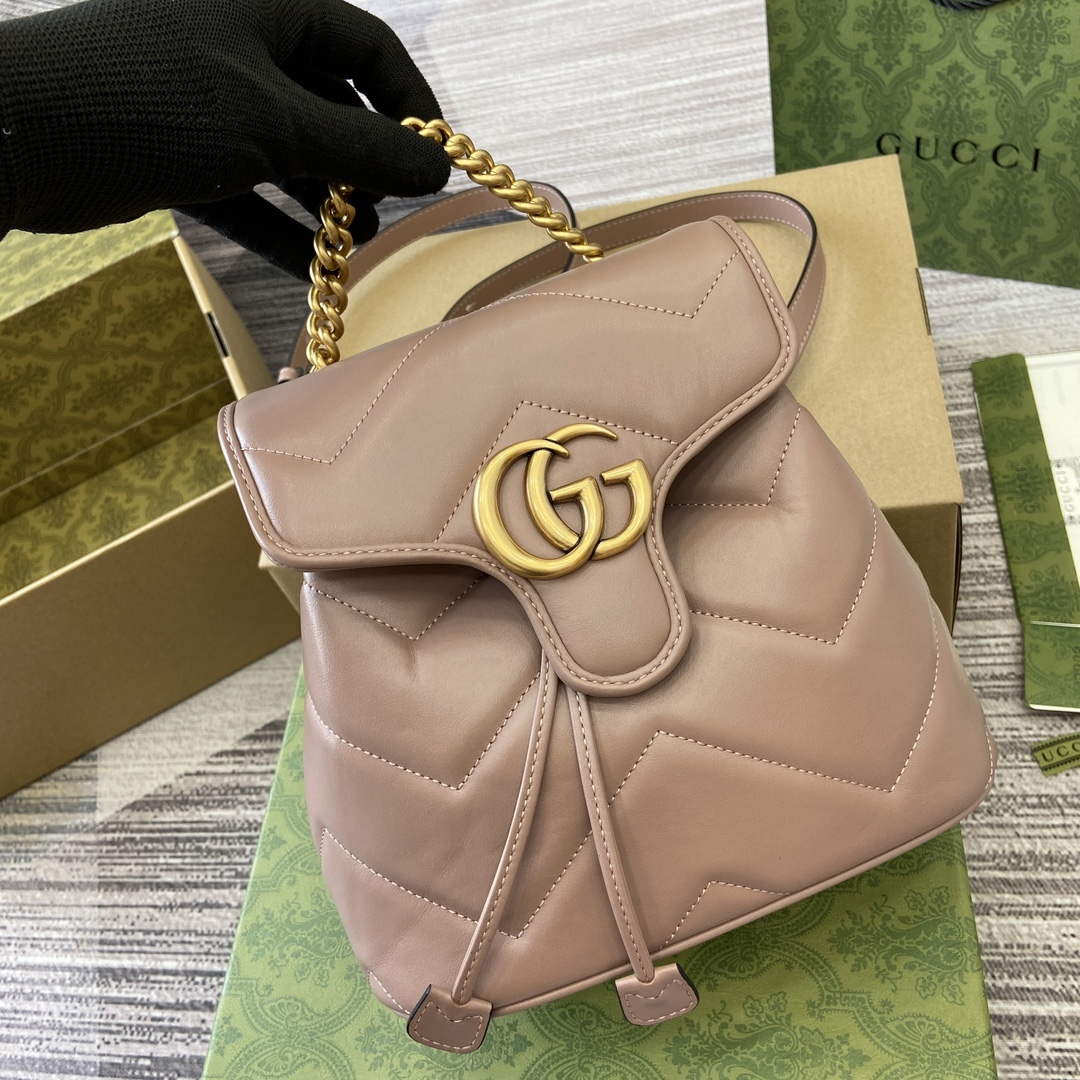 Gucci 777253 GG Marmont Mini Backpack Rose - Default Title - View 4