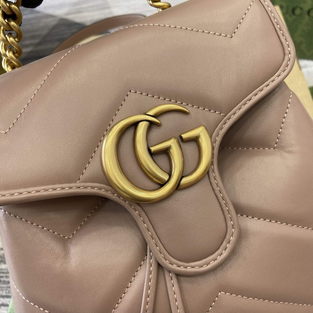 Gucci 777253 GG Marmont Mini Backpack Rose - Default Title - View 7