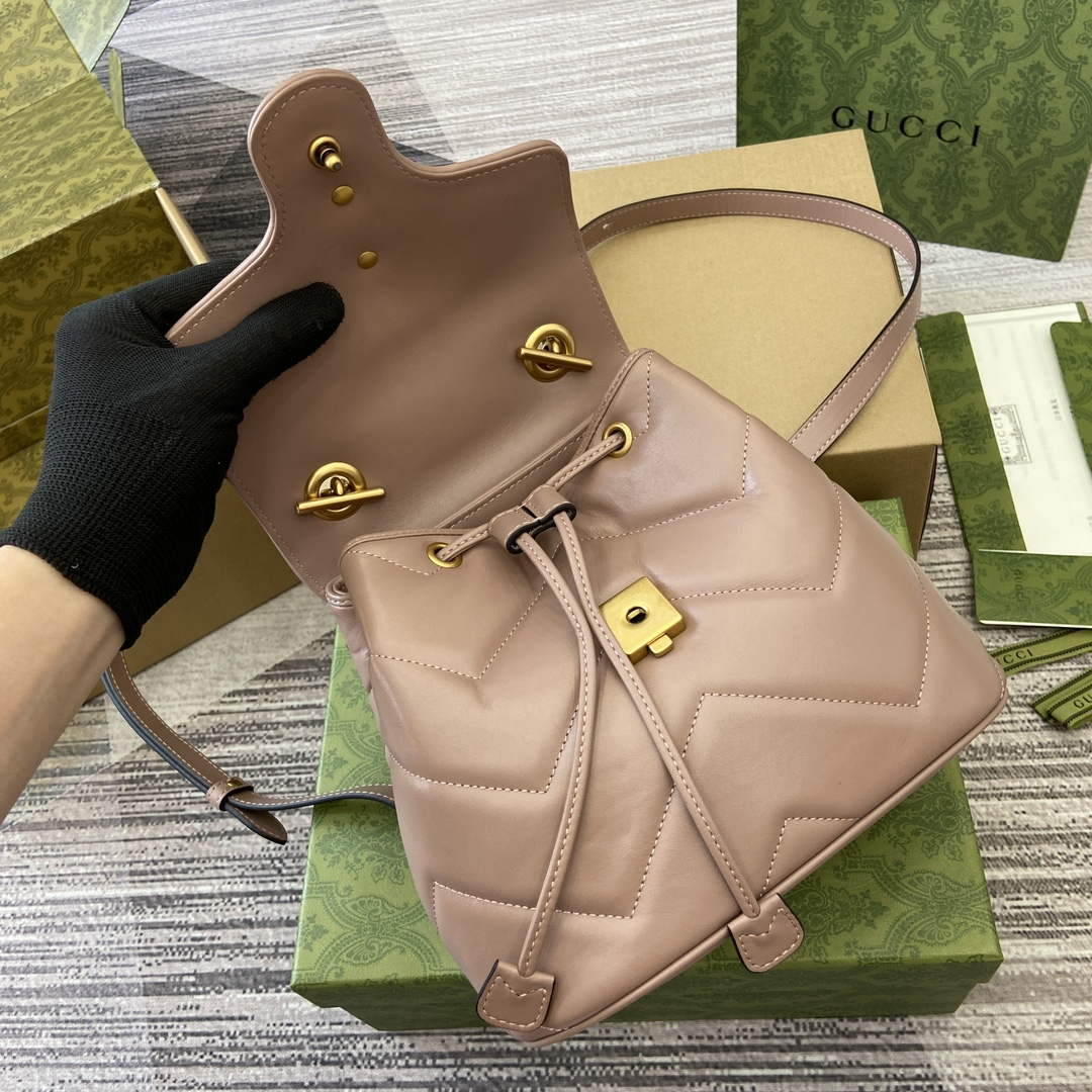 Gucci 777253 GG Marmont Mini Backpack Rose - Default Title - View 8