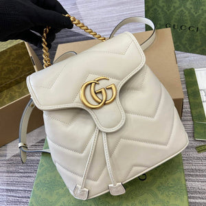 Gucci 777253 GG Marmont Mini Backpack White - Default Title - View 3