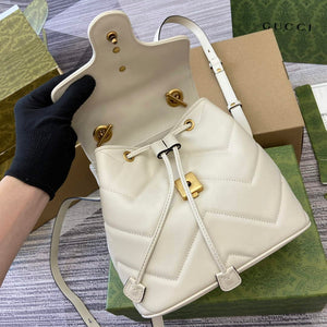 Gucci 777253 GG Marmont Mini Backpack White - Default Title - View 8